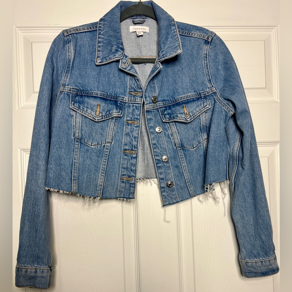 Topshop Crop Jean Jacket